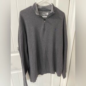 Ralph Lauren Men's Charcoal Zip-Up Sweater
